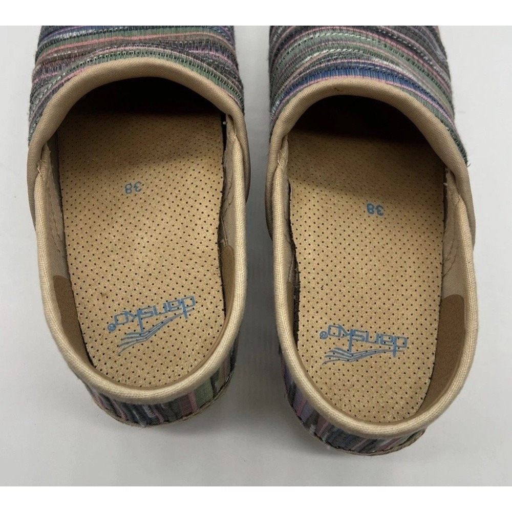 Dansko Clogs Fabric Jute Pro Artisan Weave Sunset Fabric Women's Sz 38 US 7.5-8 - Picture 10 of 14